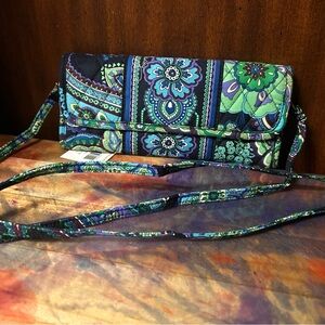 NWT Vera Bradley Blue Rhapsody Wallet / Crossbody Bag